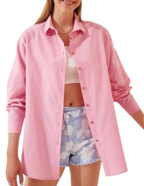                  Casual Fit Womens Shirts Solid Shirt             