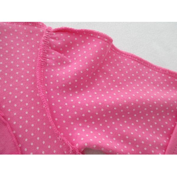 Baby Girl Interlock Baby Footed Rompers All Over Print Mitten Sleeve Opening Special Workmanship