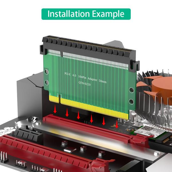 PCI-Express 4.0 16x Riser Card, 180-градусная высокоскоростная карта повышения скорости 60 мм Карта повышения высоты