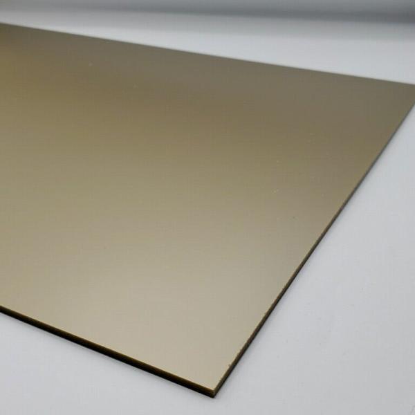 Champagne Gold Mirror Sheet 1830x1220mm Cast Acrylic Plastic Panel Crafts