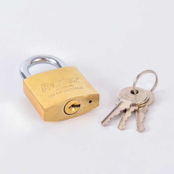 30/40/50/60mm Security Padlock Eco-Friendly High Quality Iron Lock Body Chrome Plated Surface Steel Key