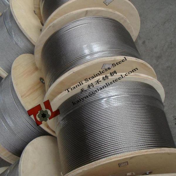 Stainless Steel Wire Rope 316 A4 1.4401 7x7 6mm 144kg per 1000m GBT9944-2015