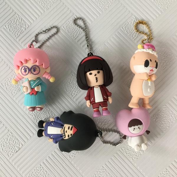 Offset Printing Pvc Figures Anime Design 3D Cute Car Key Holder 20mm-99mm