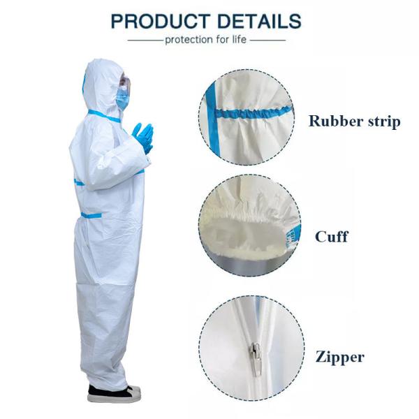EN14126 Hospital Medical Protective Clothing Ppe Coverall Suit