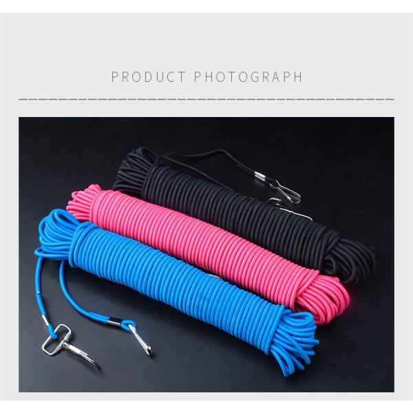 Магнит полиэстера удя устойчивое веревочки 10mm 65ft УЛЬТРАФИОЛЕТОВОЕ с 2 запирая Carabiners