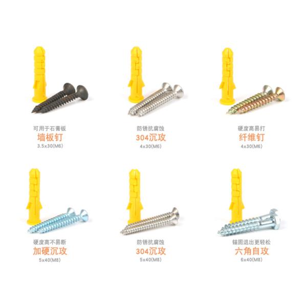 Стальные винты головы наговора ДИН571 с пластиковой шпонкой 10/100 для штырей анкера мебели