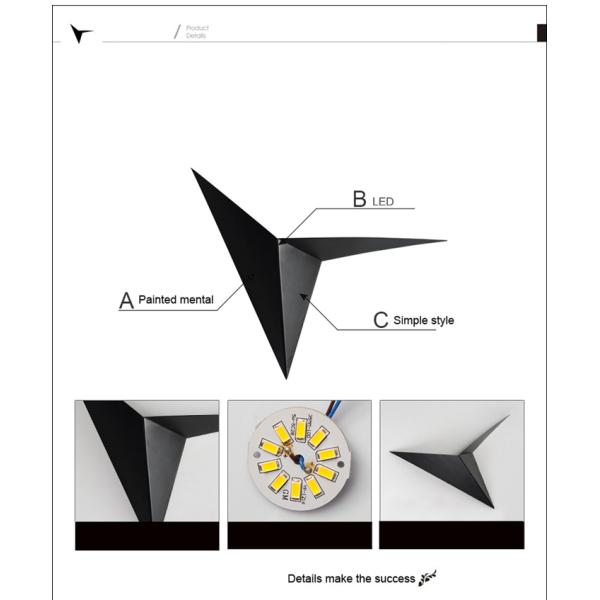 3W Paper Crane Shape Artistic LED Wall Light For Indoor Wall Decoration