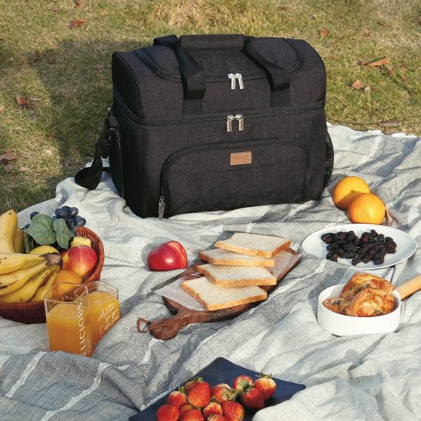 Large capacity Vans Insulated Cooler Bag Picnic Soft Lightweight with Shoulder Strap