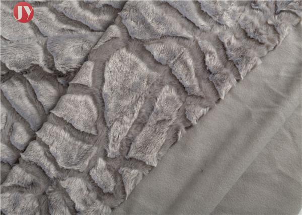 Luxury Gray Stone Embossed Plush Fur Blanket Animal Fur Winter Harmless Super Soft