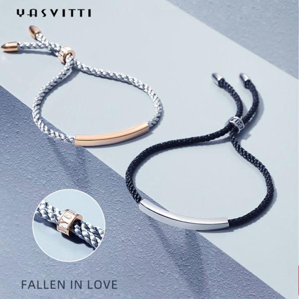 веревочки браслета 316L SS слайдера шарика 3.5g 0.59ft браслеты серебряной Handmade серебряные