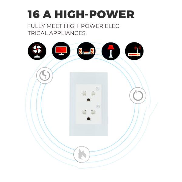 Voice Controlled Wifi Wall Outlets Customized Tuya Smart Outlet For Easy Home Automation