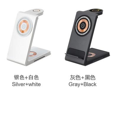 3 In 1 Foldable Wireless Charger Pad 15W Magnetic Wireless Charger Stand For iPhone 12-15 Airpods Pro 3 2 1 Apple Watch