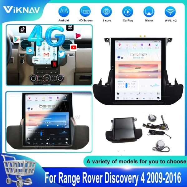 10.4 Inch Car radio For 2009--2016 Range Rover Discovery 4 GPS Navigation Multimedia Player Wireless Carplay BT 4G
