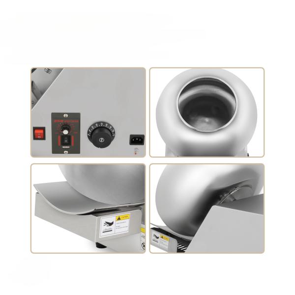 Long Service Life Mini Chocolate Coating Machine with 8L Capacity and 21KG Weight