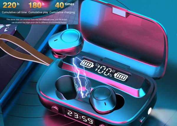 True Wireless Best Earbuds Earphones With Mic Bluetooth 5.1 IPX7 Waterproof For Sport
