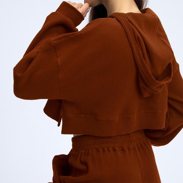 Длинные Hoodies верхней части рукава и разминки женщин гетры с обмундированиями кармана двухкусочными