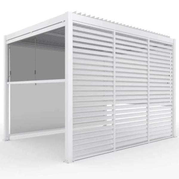 172kg Load Capacity Garden Louvered Pergola Canopy with Manual Control Aluminum Frame