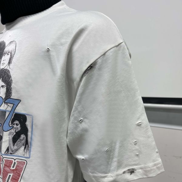 Custom Printed Graphic Cotton Heavyweight Oversize Summer Tshirt for Men Wholesale White Short Sleeved Crew Neck Boxy T-Shirt