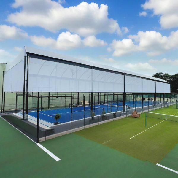Outdoor Standard Paddle Tennis Court With Removable Roof