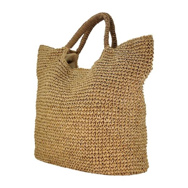 Mulheres feitos a mão de alta qualidade da forma do verão as grandes encalham Tote Straw Bag