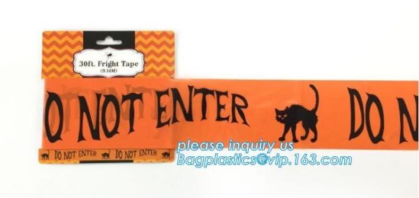Halloween Birthday Party theme warning caution PE tapes for event decoration,Halloween Caution Tapes,Halloween Warning T