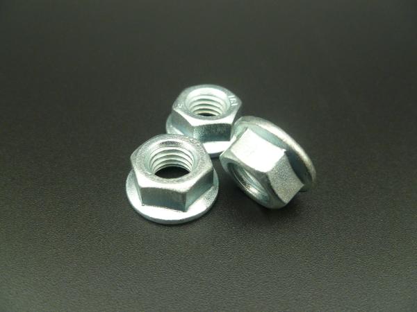 Hex Flange Nut M8 Zinc Plated Flange Nut,Grade 4.8,1 bag per 50 Kg package,DIN6923