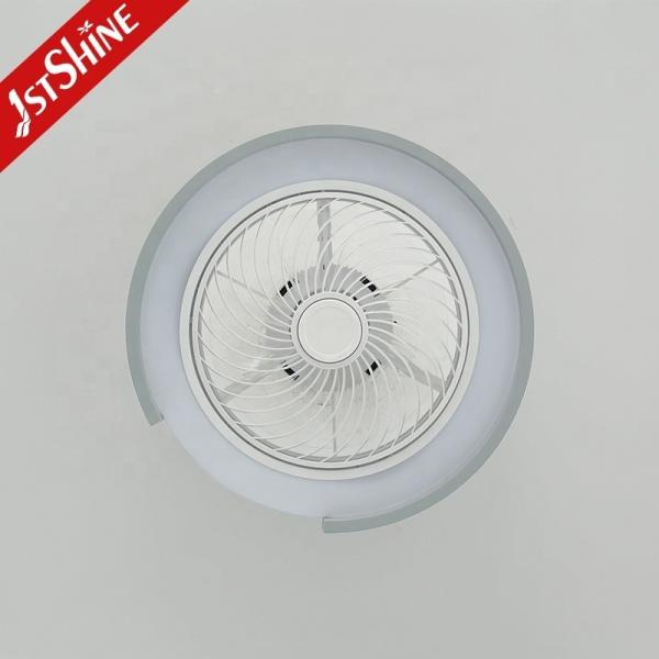 20 Ventilador de teto LED redondo com 360 graus de alto fluxo de ar e opções de temperatura de cor