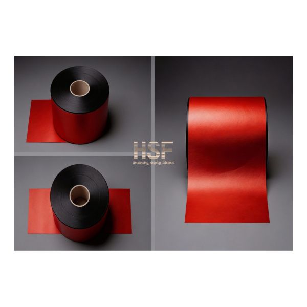 90μm Base Film 25μm Emboss Depth Red-Black Dual-Color CPP Film for High-End Stationery and Packaging
