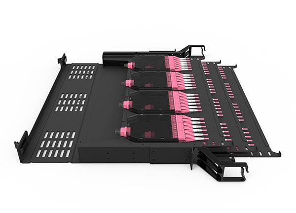 1U Rack Mount 144 Cores Fiber Optic Patch Panel MPO MTP LC