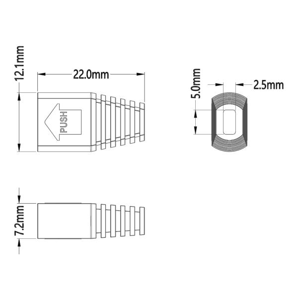 12 гибкий провод полярности b Aqua кабеля мультимодных 50/125 3.0mm LSZH хобота ядра MPO