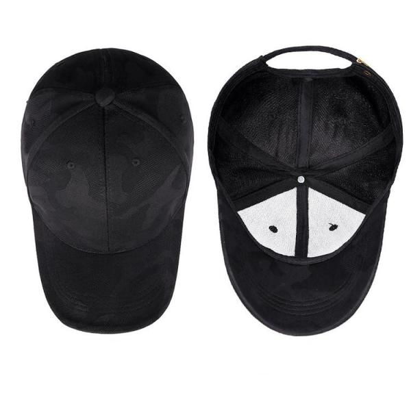 Custom Logo Embroidery Black Camo Baseball Cap 56CM camouflage caps