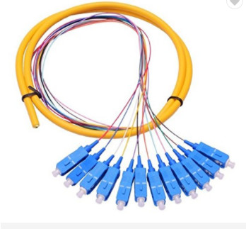 SC / APC Single Mode Fiber Optic Pigtail Simplex  / Duplex Cord Type OEM