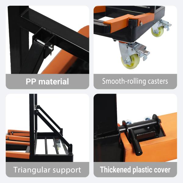 3000 Lbs Heavy-Duty Drywall Cart With Adjustable Panel Rack | Rolling Glass, Plywood & Sheetrock Dolly For Warehouse, Garage & Construction