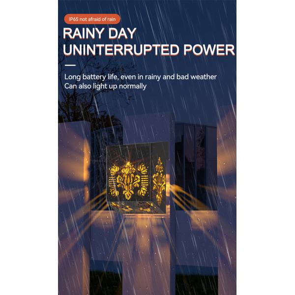 Outdoor Ambiance Solar Decorative Wall Light 1.2V IP65 ABS Plastics Material