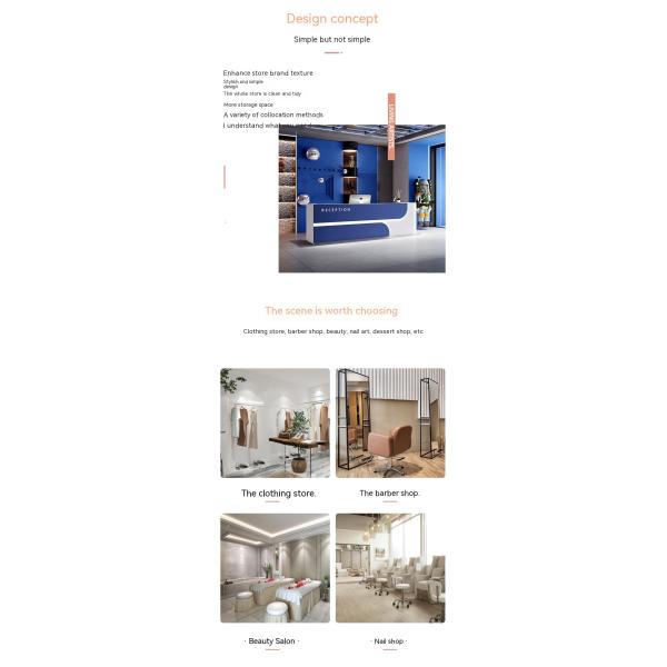 Reception multifonctionnelle pour salon de beauté laque Bar et réception de l'hôtel