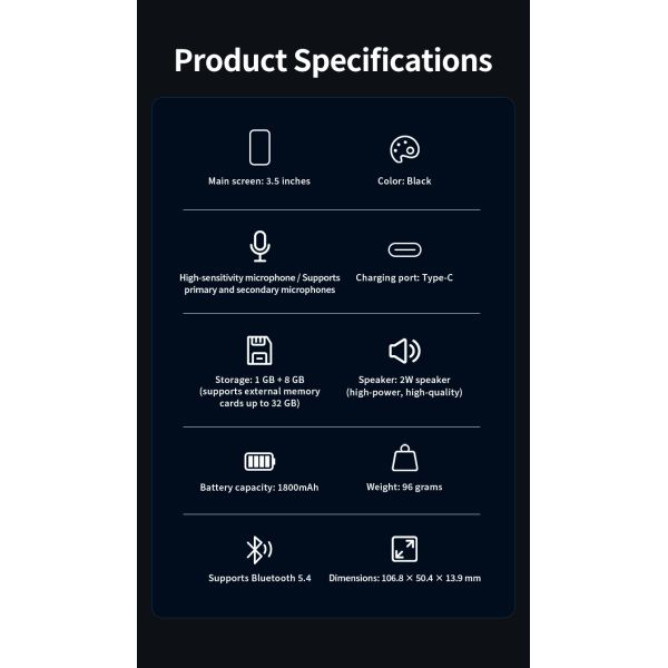 F10 Supports 139 Online 21 Offline Languages  Translation Al Voice Translator Device With 1800mah Battery