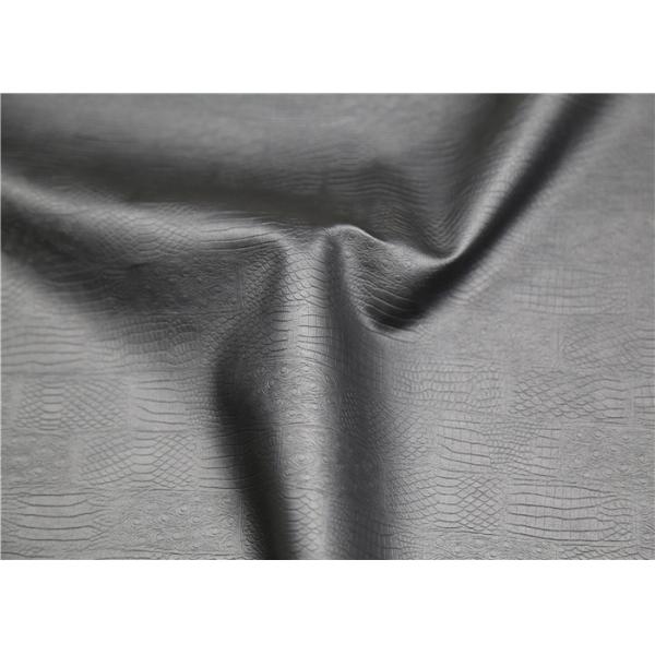 Eco - Friendly Embossed Faux Leather , Custom Black PU Leather Anti - Aging