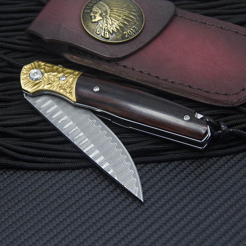 GT-N1137 Customized Damascus VG10 Steel Damascus Knife Floding Knife Tunafire