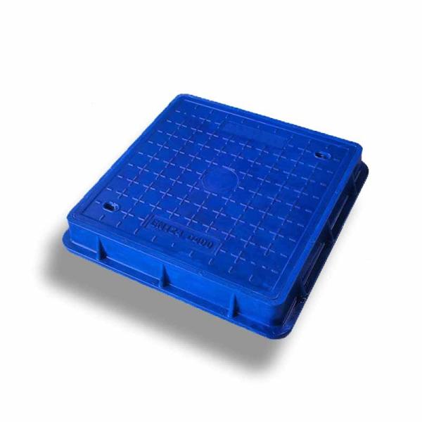 Anti Corrosion FRP BMC Manhole Cover With Smooth Surface And Reinforced Ribs Ideal For Water Treatment Projects