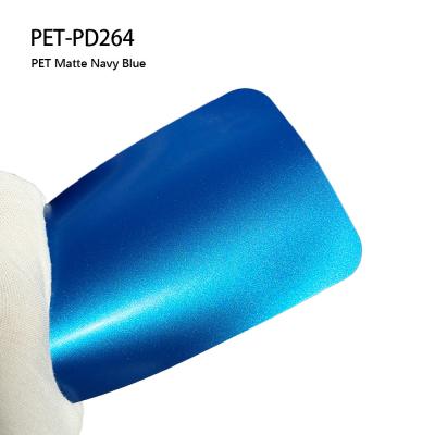 PET-PD264 PET Mat Navy Blue Pvc film autoadhésif de vinyle pour la décoration de voiture