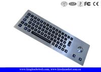 Teclado iluminado montagem do metal do painel altamente resistente com Trackball óptico
