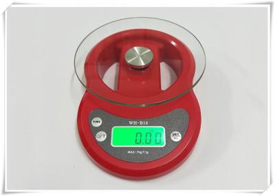 Tempered Glass Home Electronic Scale Red Color For Kitchen Weighing Food