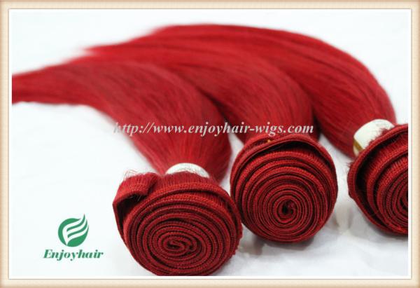 Brazilian 5A virgin remy hair weave ,red color,straight hair extension 10''-26''length