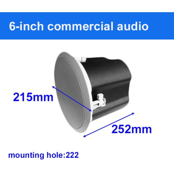 6-inch Commercial Audio 40w/20w/10w/8ohm Ceiling Speaker Coaxial Speaker Iron PA System Hi-fi 