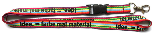 Color striped cotton weave neck lanyards for corporate promotion, exquisite workmanship
