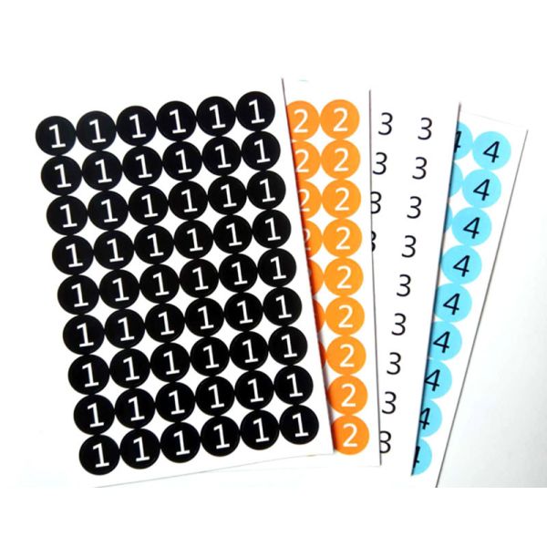 Self Adhesive Peel Off PVC Label Sticker Arabic Number Temporary Stickers