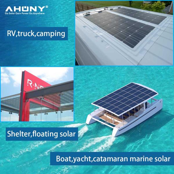 Bifacial Custom Flexível 150w Mono Painel Solar ETFE Para Iate Marinho RV Sistema Solar watt painel solar flexível para motor