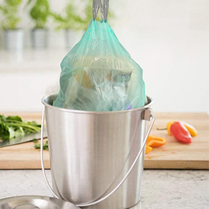 Drawstring Compostable Trash Bags, 250 Count Strong Bathroom Trash Bags Waste Basket Liners For Bathroom, Kitchen