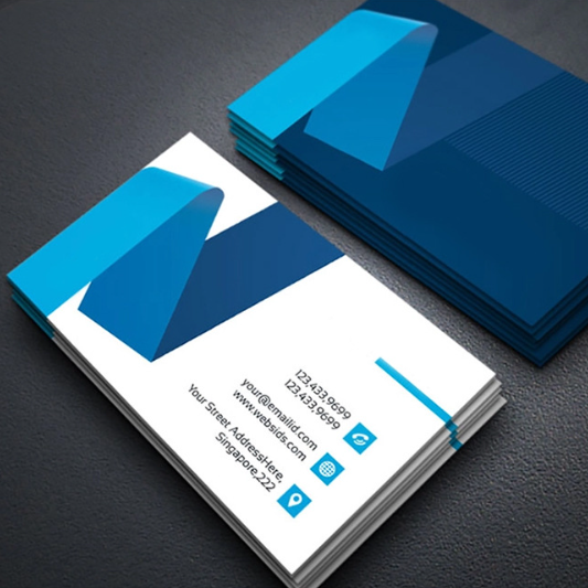 Minimalist Corporate Paper Business Cards With Double-Sided Printing For Networking