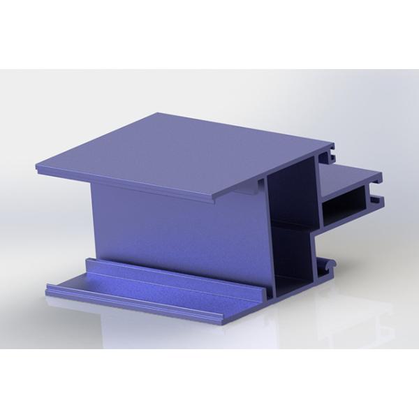 C60 Series Aluminum Curtain Wall Profile Half Hidden Frame Purple Coated